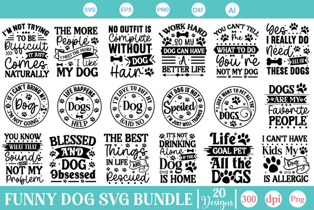 Dog SVG Bundle, Dog Bandana SVG, Funny Dog Bandana SVG Bundle, Funny Dog SVG Bundle, SVGs,Quotes and Sayings,Food & Drink,On Sale, Print & Cut SVG DesignPlante 503 