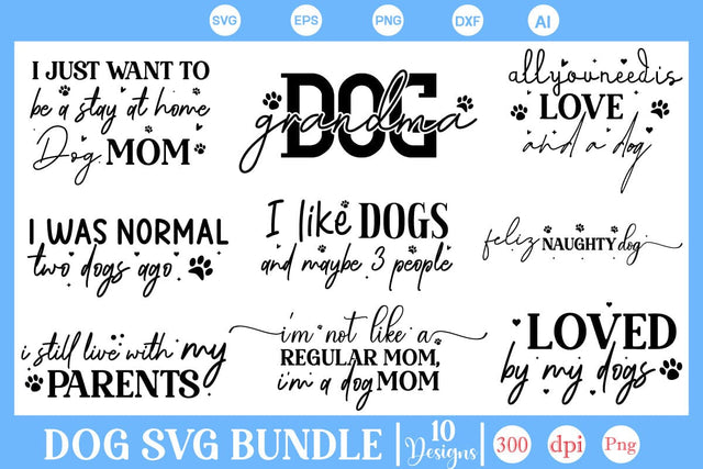 Dog SVG Bundle, Dog Bandana SVG, Funny Dog SVG Bundle, SVGs,Quotes and Sayings,Food & Drink,On Sale, Print & Cut SVG DesignPlante 503 