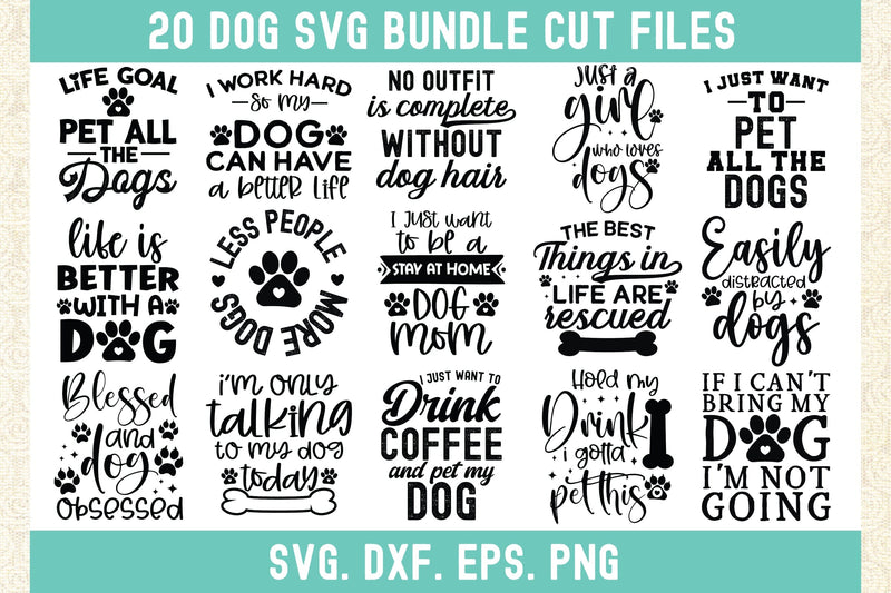 Dog Svg Bundle, Dog Cut Files SVG Crafty Ideas 
