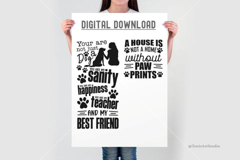 Dog SVG Bundle | Dog Mom Svg | Paw Print | Dog Shirt Designs SVG TonisArtStudio 