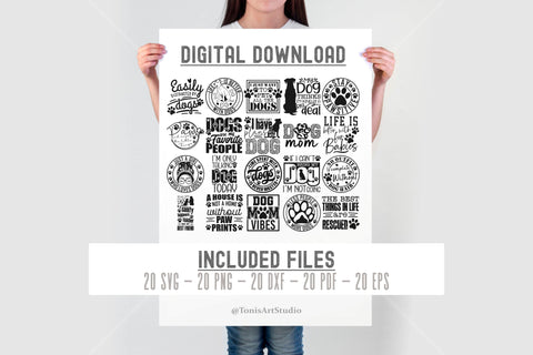 Dog SVG Bundle | Dog Mom Svg | Paw Print | Dog Shirt Designs SVG TonisArtStudio 