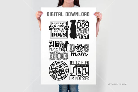 Dog SVG Bundle | Dog Mom Svg | Paw Print | Dog Shirt Designs SVG TonisArtStudio 