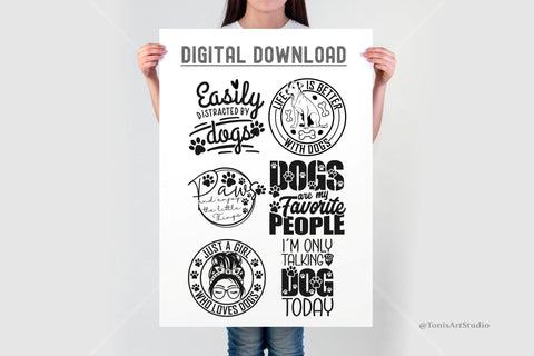 Dog SVG Bundle | Dog Mom Svg | Paw Print | Dog Shirt Designs SVG TonisArtStudio 