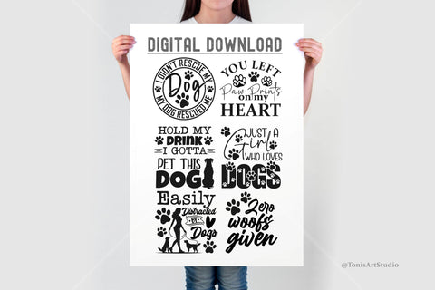 Dog SVG Bundle | Funny Dog SVG | Dog Shirt Svg | Paw Prints SVG TonisArtStudio 
