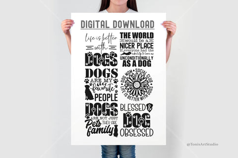 Dog SVG Bundle | Funny Dog SVG | Dog Shirt Svg | Paw Prints SVG TonisArtStudio 