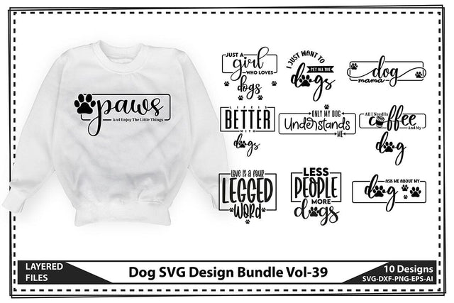 Dog SVG Design Bundle Vol-39 SVG shah alam 