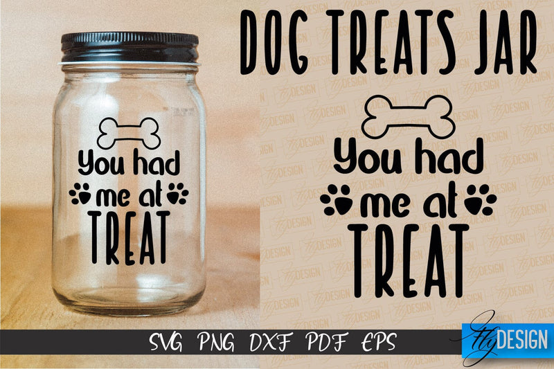 Dog Treat Jar SVG Design | Dog Treat SVG Design | SVG File SVG Fly Design 