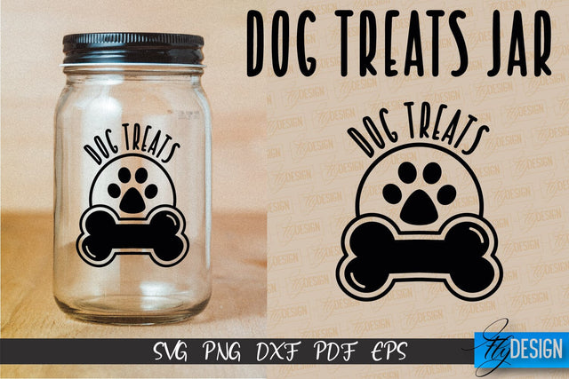 Dog Treat Jar SVG Design | Dog Treat SVG Design | SVG File SVG Fly Design 