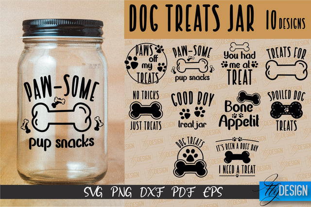 Dog Treat Jar SVG Design | Dog Treat SVG Design | SVG File SVG Fly Design 