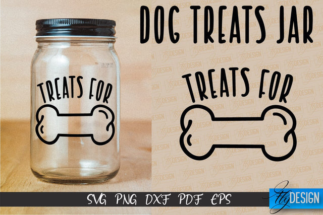 Dog Treat Jar SVG Design | Dog Treat SVG Design | SVG File SVG Fly Design 