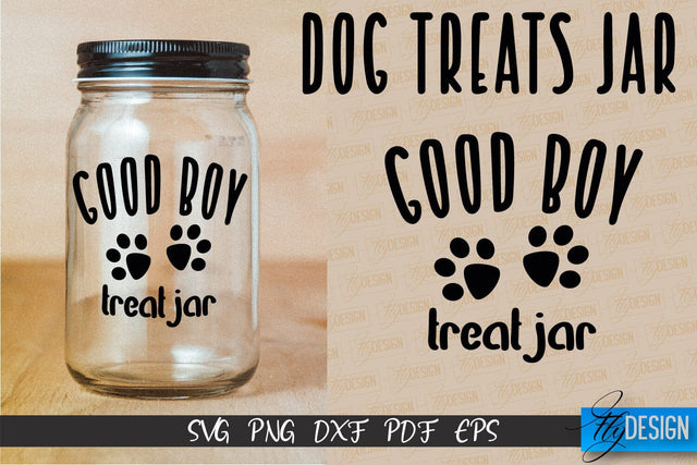 Dog Treat Jar SVG Design | Dog Treat SVG Design | SVG File SVG Fly Design 