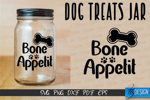 Dog Treat Jar SVG Design | Dog Treat SVG Design | SVG File SVG Fly Design 