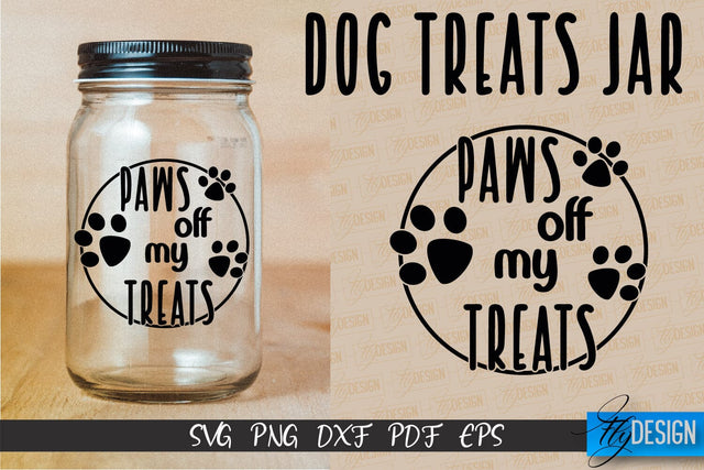 Dog Treat Jar SVG Design | Dog Treats SVG Design | SVG File SVG Fly Design 