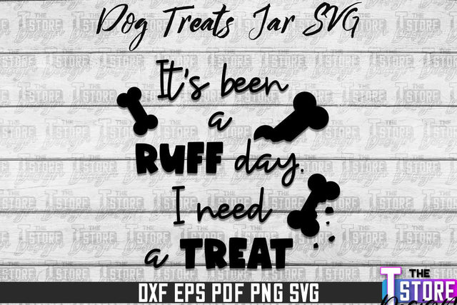 Dog Treat Jar SVG Design | Dog Treats SVG Design | SVG File SVG The T Store Design 