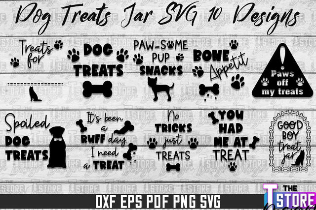 Dog Treat Jar SVG Design | Dog Treats SVG Design | SVG File SVG The T Store Design 