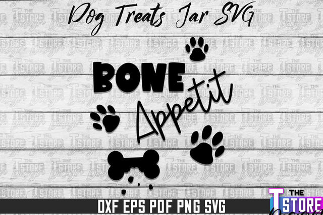 Dog Treat Jar SVG Design | Dog Treats SVG Design | SVG File SVG The T Store Design 