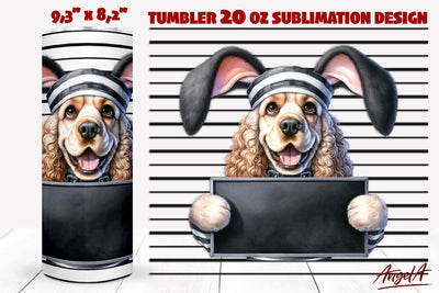 Dog tumbler sublimation / Bad bunny / Cocker spaniel, easter Sublimation Angelina Semenova 