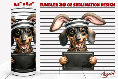 Dog tumbler sublimation / Bad bunny / Dachshund tumbler wrap Sublimation Angelina Semenova 