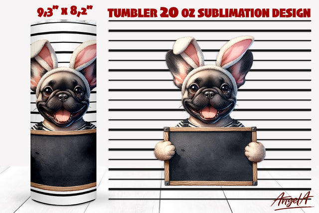 Dog tumbler sublimation / Bad bunny / French bulldog tumbler Sublimation Angelina Semenova 