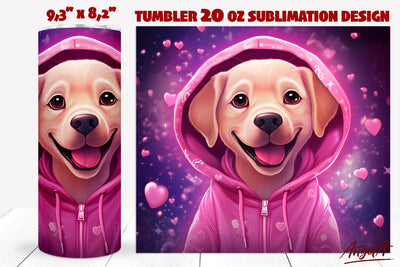 Dog tumbler sublimation / Funny baby Labrador dog PNG Sublimation Angelina Semenova 