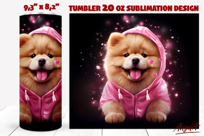 Dog tumbler sublimation / Funny Chow chow png / cute dog png Sublimation Angelina Semenova 