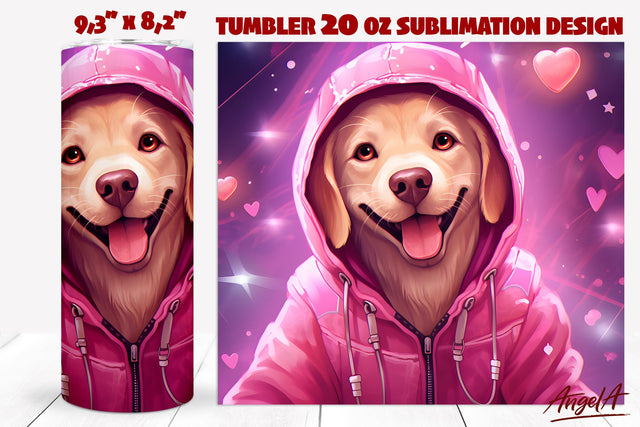 Dog tumbler sublimation / Funny Labrador retriever dog PNG Sublimation Angelina Semenova 