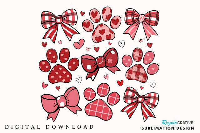 Dog Valentine Coquette Sublimation Design Sublimation Regulrcrative 