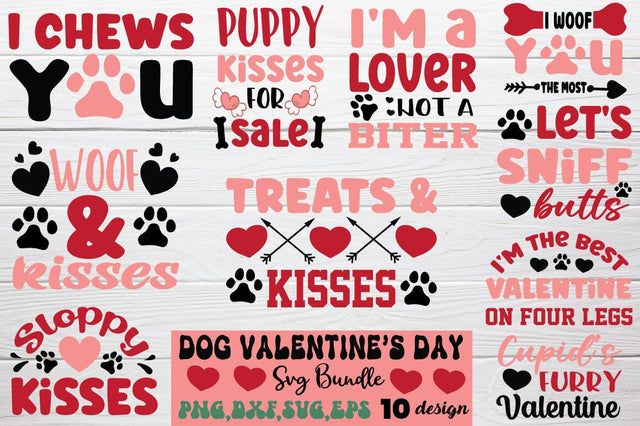 Dog Valentine Day Svg Bundle SVG Angelina750 