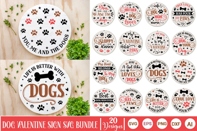 Dog Valentine Sign SVG Bundle, Dog SVG Bundle, Dog Valentine Sign SVG Designs, Valentine SVG Bundle, SVGs,Quotes and Sayings,Food & Drink,On Sale, Print & Cut SVG DesignPlante 503 