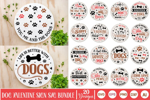 Dog Valentine Sign SVG Bundle, Dog SVG Bundle, Dog Valentine Sign SVG Designs, Valentine SVG Bundle, SVGs,Quotes and Sayings,Food & Drink,On Sale, Print & Cut SVG DesignPlante 503 