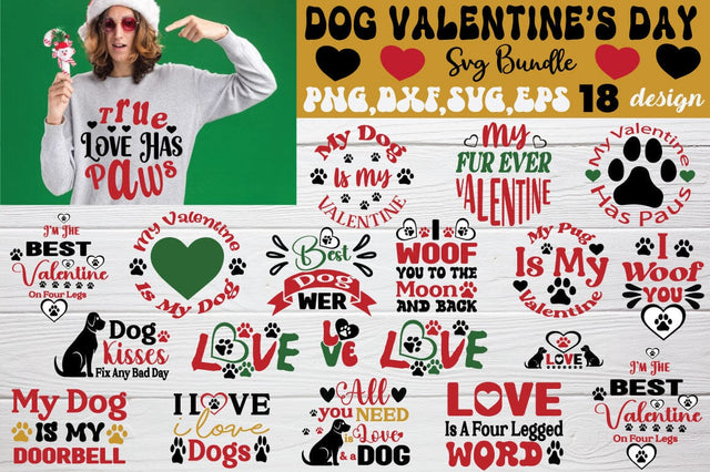 Dog Valentine Svg Dundle SVG Angelina750 