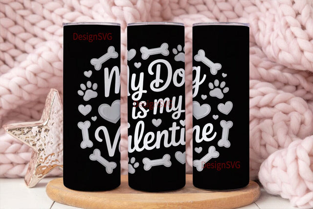 Dog Valentine Tumbler Wrap Sublimation DesignSVG 