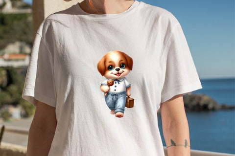 Dog Watercolor сlipart. Cute Puppies Sublimation Clipart Sublimation SVGArt 