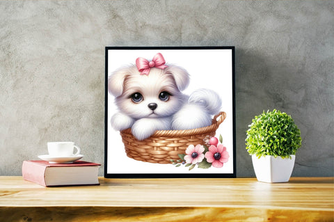 Dog Watercolor сlipart. Cute Puppies Sublimation Clipart Sublimation SVGArt 