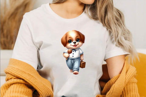 Dog Watercolor сlipart. Cute Puppies Sublimation Clipart Sublimation SVGArt 