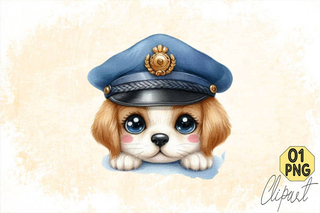 Dog Watercolor сlipart. Cute Puppies Sublimation SVGArt 