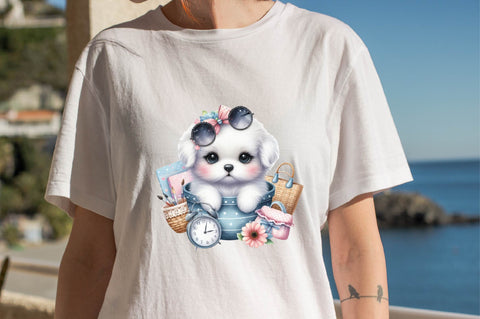 Dog Watercolor сlipart. Cute Puppies Sublimation SVGArt 