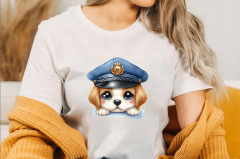 Dog Watercolor сlipart. Cute Puppies Sublimation SVGArt 