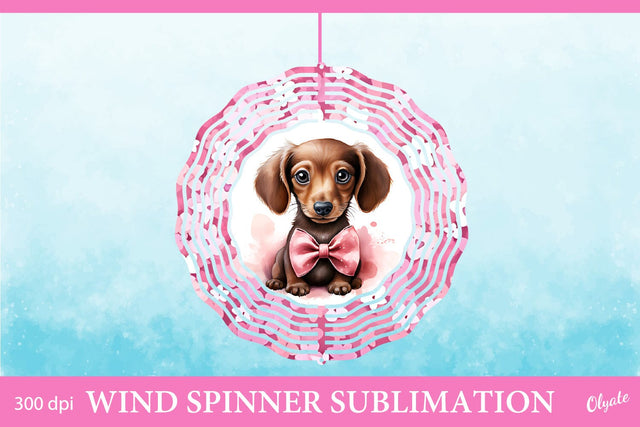 Dog Wind Spinner PNG. Valentine Wind Spinner Sublimation PNG Sublimation Olga Terlyanskaya 