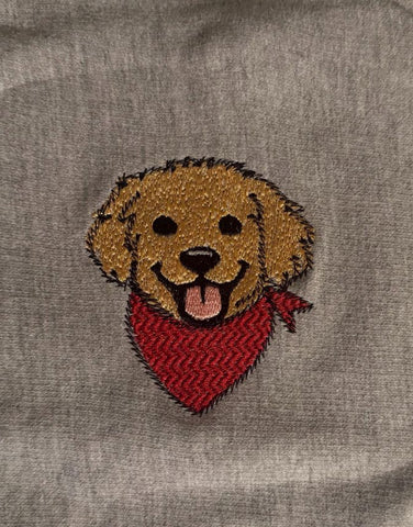 Dog with Bandana Embroidery File Embroidery/Applique DESIGNS Stitched Haus 