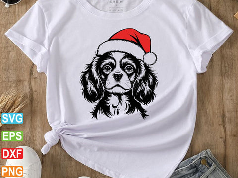 Dog With Santa Hat SVG, Christmas Dog Clipart SVG artprintfile 