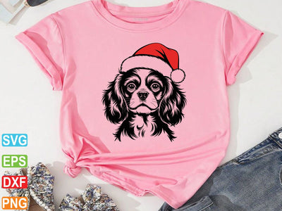 Dog With Santa Hat SVG, Christmas Dog Clipart SVG artprintfile 