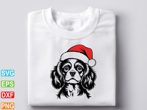 Dog With Santa Hat SVG, Christmas Dog Clipart SVG artprintfile 