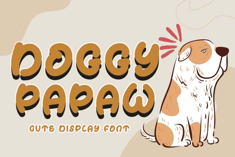 Doggy Papaw Font Prasetya Letter 
