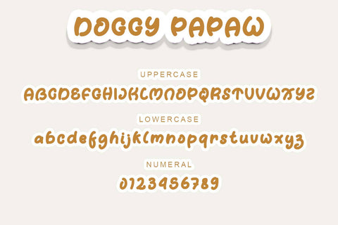Doggy Papaw Font Prasetya Letter 