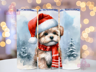 Dogs Christmas Tumbler Wrap, Xmas 20oz Skinny Tumbler Sublimation Dog Breeds Designs Straight & Tapered Tumbler PNG, 20 oz Skinny Tumbler Sublimation Design, Digital Download Sublimation SvggirlplusArt 