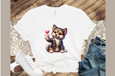 Dogs Giving Heart Hand Sign Sublimation Sublimation designartist 