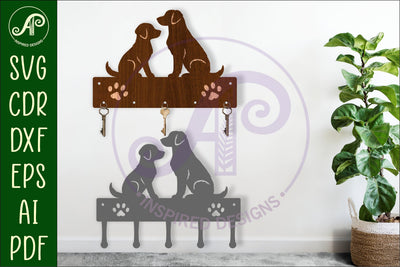 Dogs Key holder designs for wood and metal SVG APInspireddesigns 