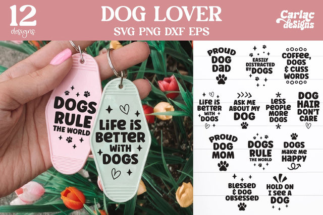 Dogs Motel Keychain SVG Bundle SVG Carla C Designs 