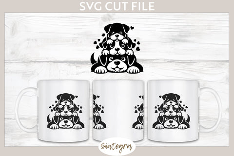 Dogs Pile v1 SVG Cut File SVG Sintegra 